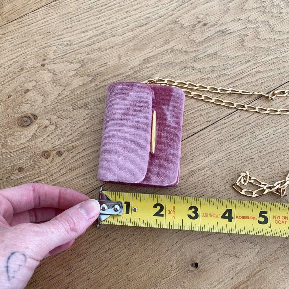 Tyler Ellis Micro Mini Candy Clutch Velvet Purse in Pink - Picture 8 of 8